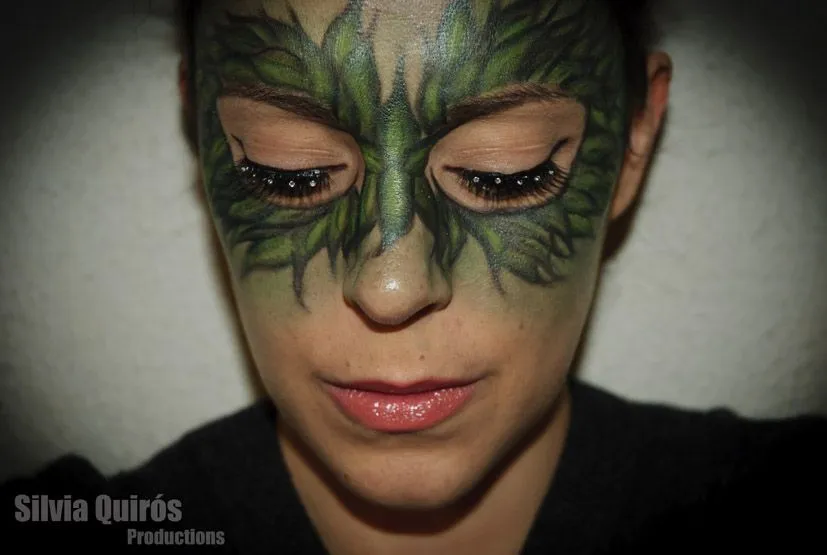 Maquillaje Carnaval: Mascaja Hojas, Carnival/Fantasy make-up: Leaf ...