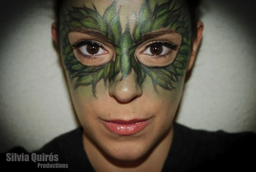 Maquillaje Carnaval: Mascaja Hojas, Carnival/Fantasy make-up: Leaf ...