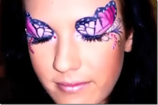 Maquillaje de fantasia mariposa - Imagui