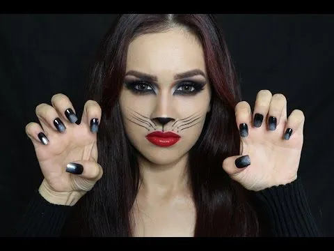 Maquillaje para Halloween (Gatita Sexy) Con Jacky Hernandez - YouTube