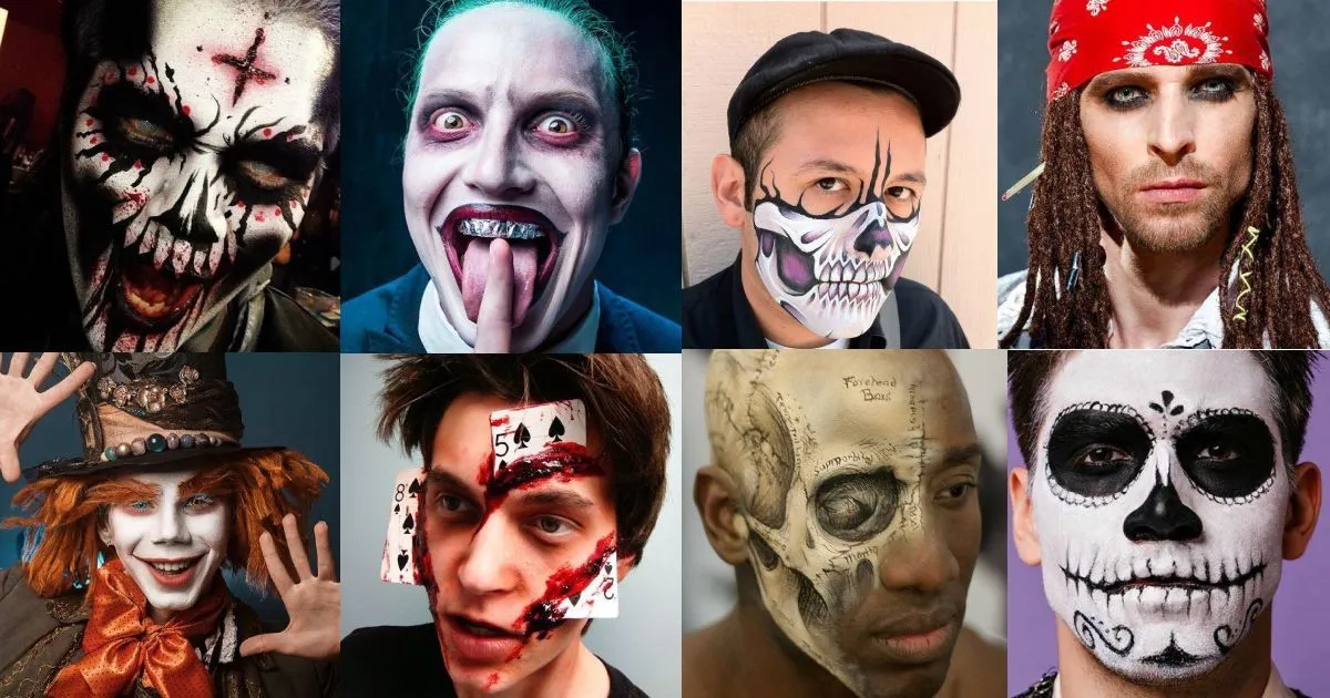 Maquillaje de Halloween para Hombres | Maquillaje halloween hombre, Maquillaje de halloween, Maquillaje halloween
