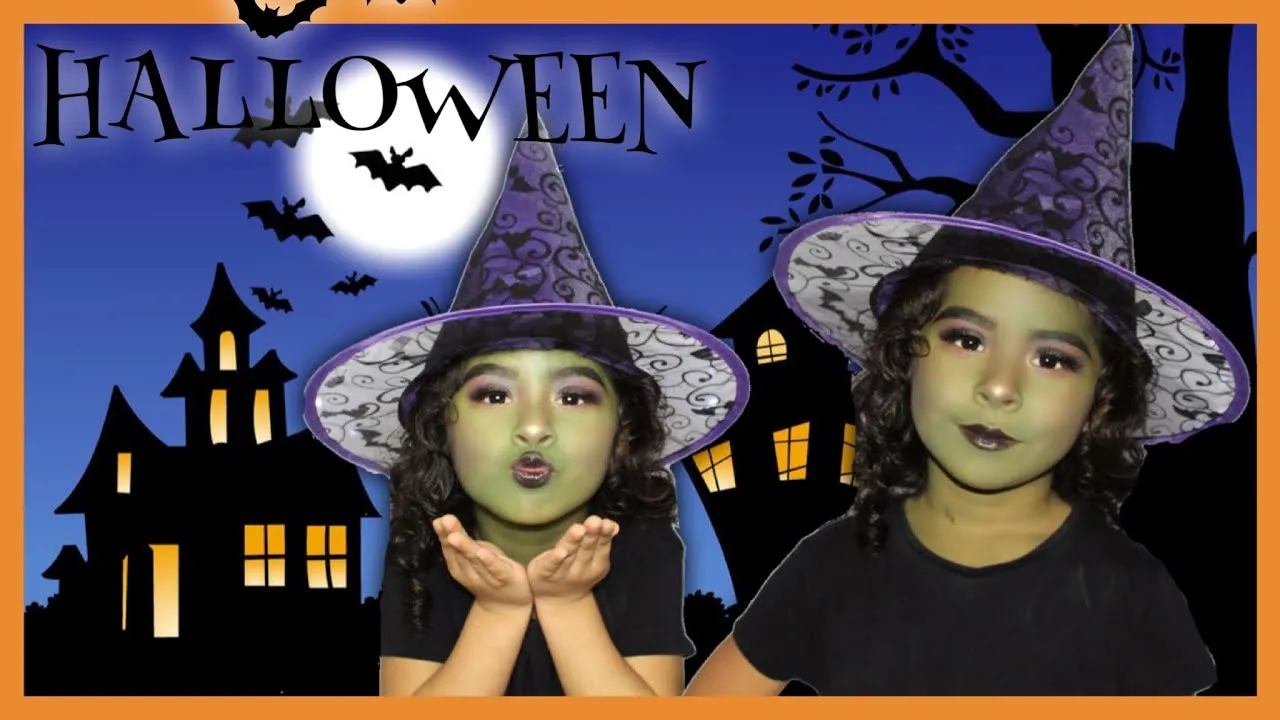 MAQUILLAJE DE HALLOWEEN PARA NIÑA BRUJITA|IvonneDiazMakeup - YouTube