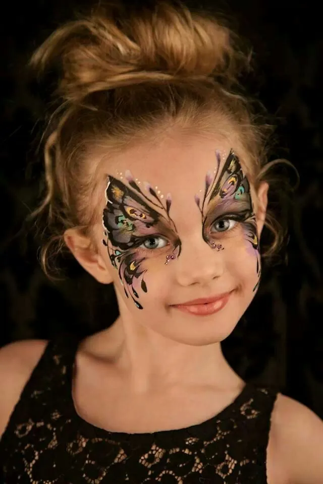 Maquillaje mariposa | Face Painting - Butterfly | Pinterest