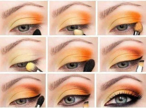 Maquillaje para Ojos en Tonos Naranja Primaveral : Maquillaje ...