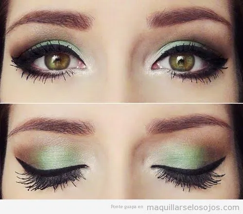 Maquillaje de ojos en verde y negro | Maquillarse los ojos | Todo ...