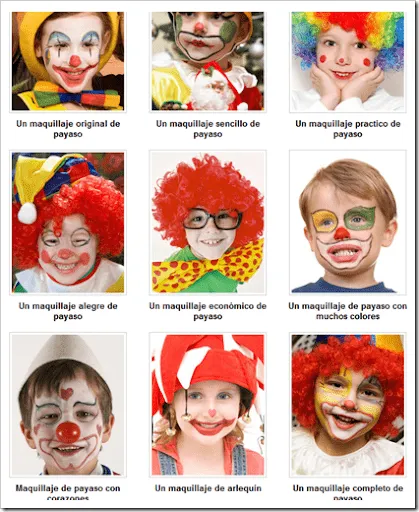 Maquillajes de payaso para niños, muchas ideas. - Disfraz casero