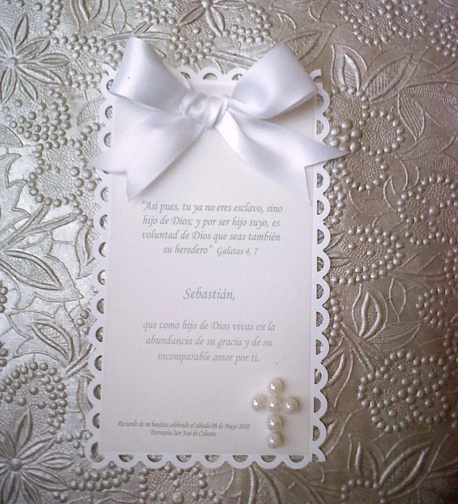 Mara Handmade Cards: Invitaciones y Recordatorios para Bautizo