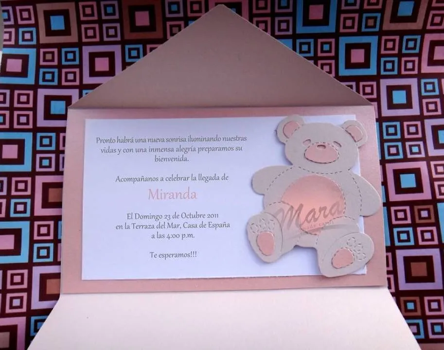 Mara Handmade : INVITACIÓN BABYSHOWER