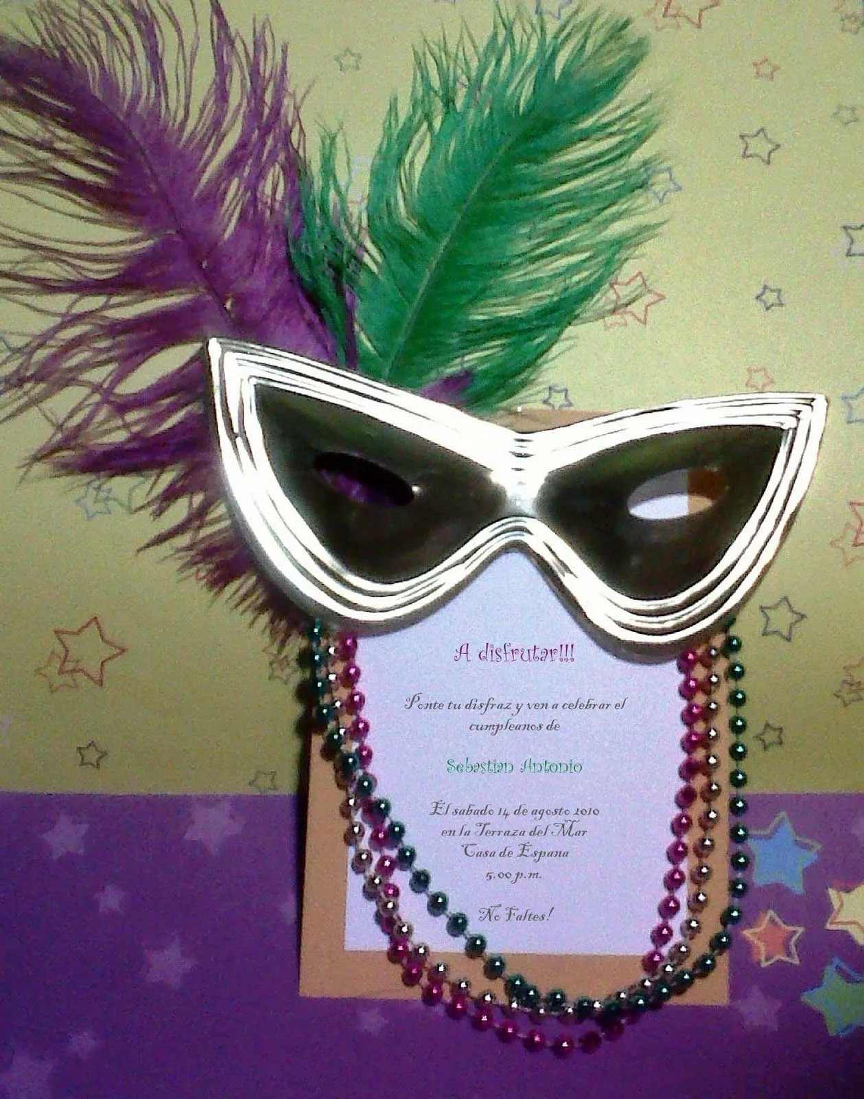 Mara Handmade : INVITACION MARDI GRAS