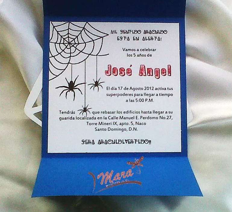 Mara Handmade : INVITACION SPIDERMAN- HOMBRE ARAÑA