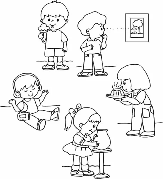 marca con x los sentidos que se te nombran ficha de los 5 sentidos ...