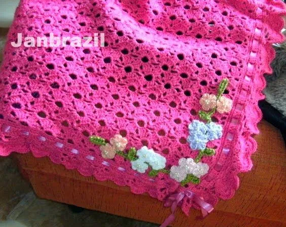 Marcadores: Crochet afghan , Crochet bebê , Manta de bebê