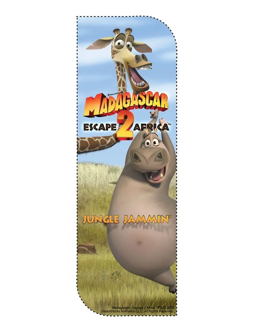 Marcadores de páginas : Madagascar 2 - Marcador: los pingüinos