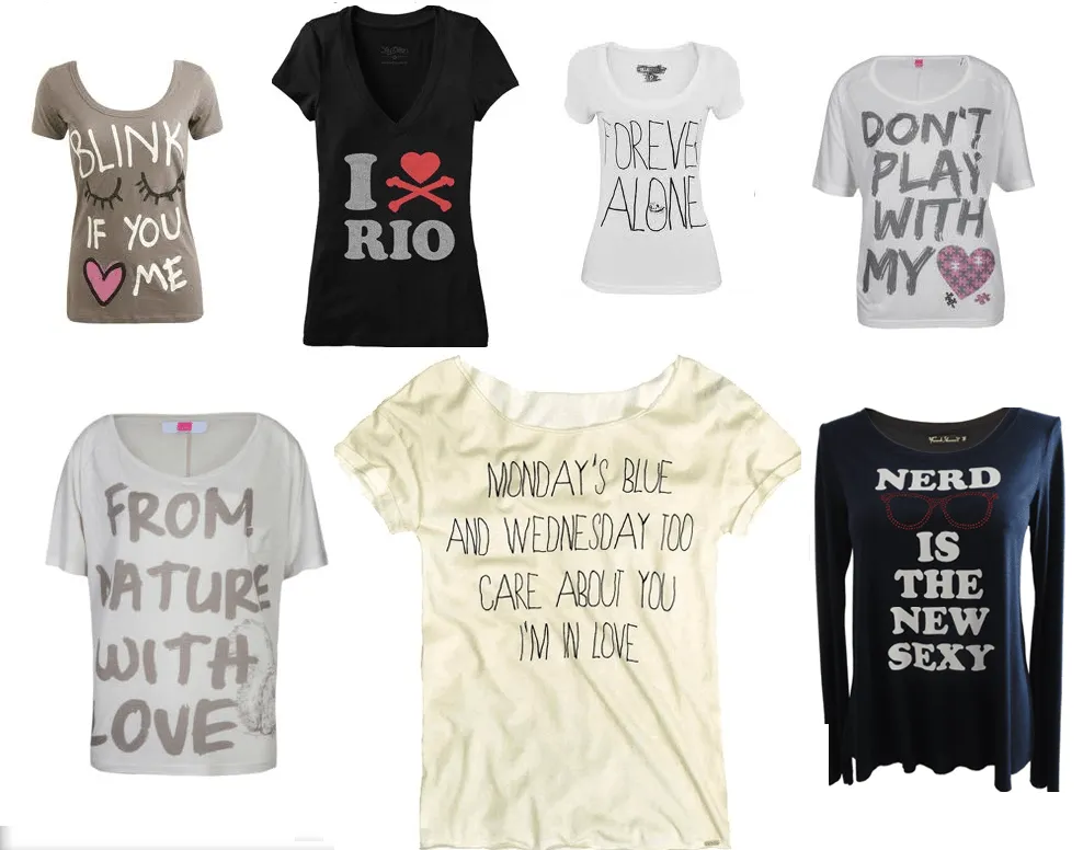 Marcela Carraro: Blusas com frases! Do you like it?