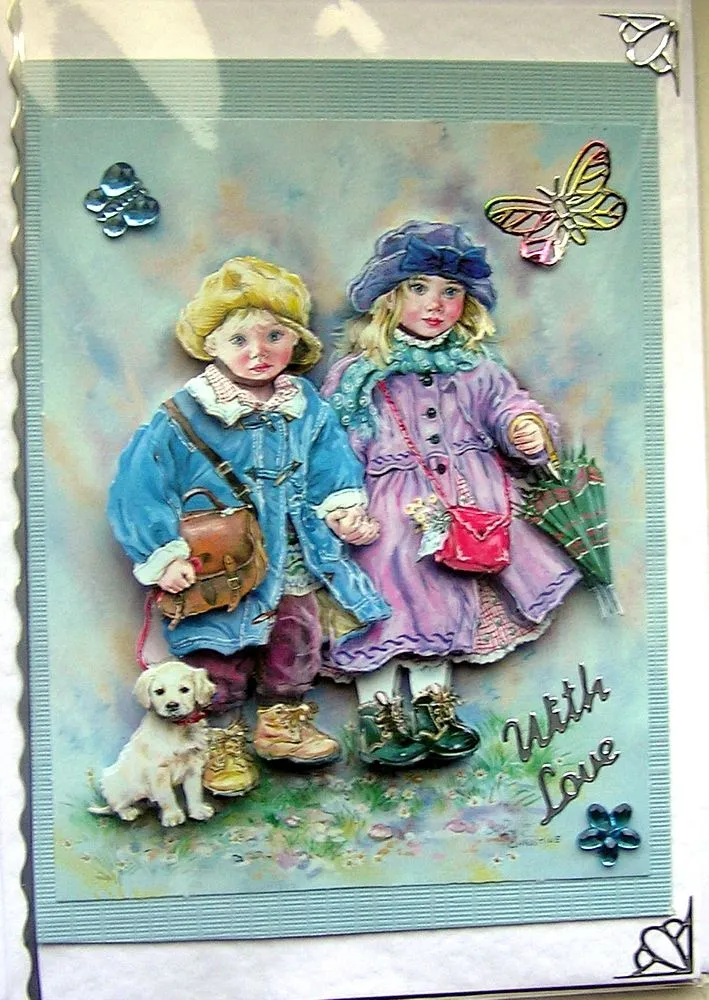 March Winds Hand-Crafted 3D Decoupage Card - With Love (1417) on ...