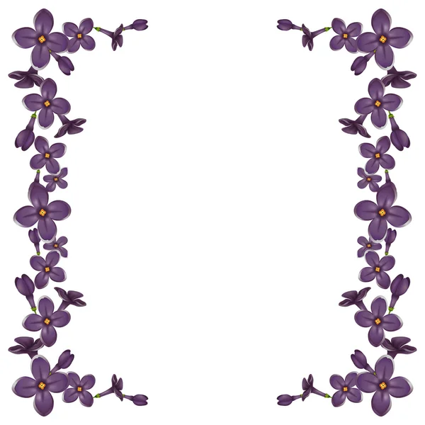 marco de flores lilas realistas detalladas — Vector stock © angle ...