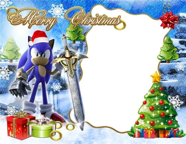 Marco navideño para fotos de Sonic - Frames