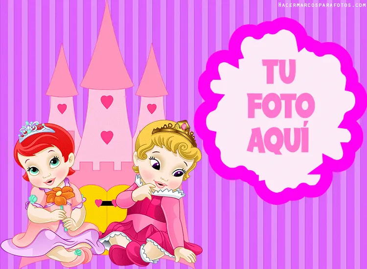 Marco de Princesas Disney Bebes | Marcos para Fotos Gratis