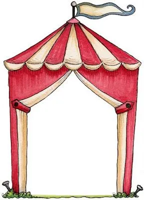 MARCO RECORTABLE DE LA CARPA DE UN CIRCO : RECORTABLES PARA NIÑOS