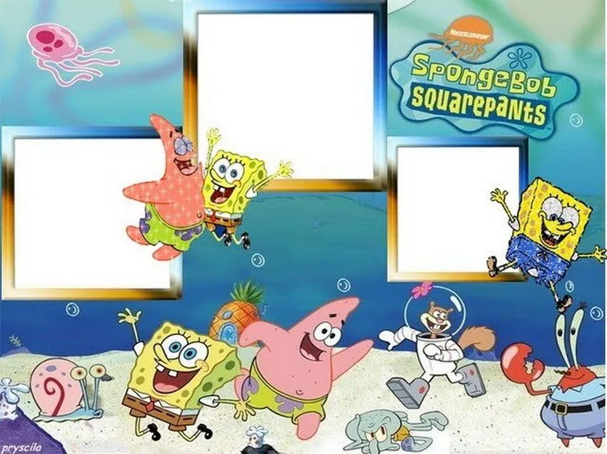 MARCOS DE BOB ESPONJA PARA MONTAR TUS FOTOS - RECURSOS INFANTIL