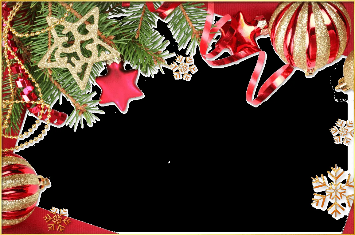 5 Marcos de Fotos de Navidad color Rojo ~ Marcos Gratis para ...