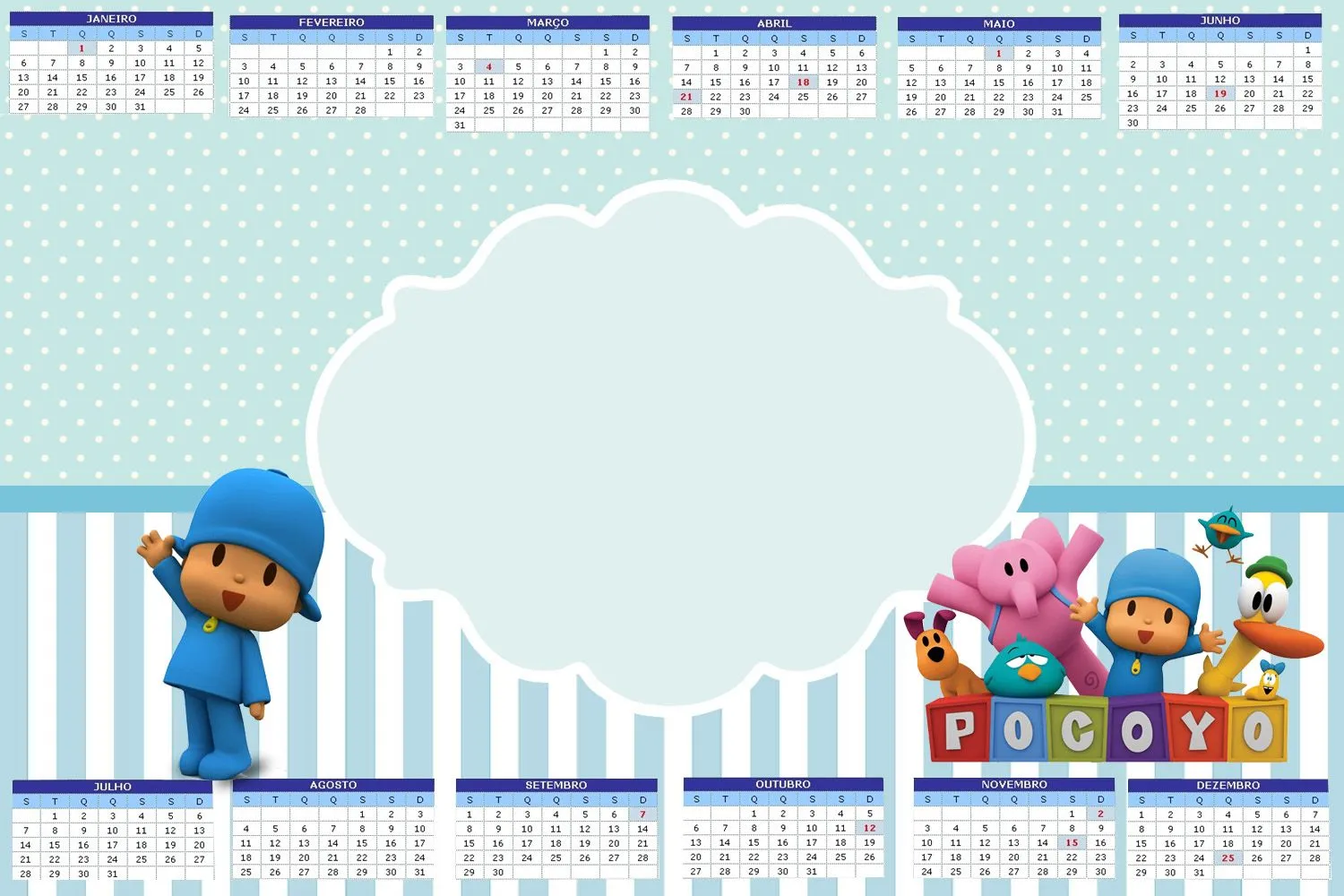 Marcos para fotos Pocoyo gratis - Imagui