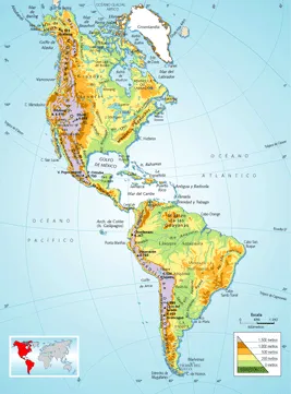 marcos gonzalez vazquez: mapa fisico de america