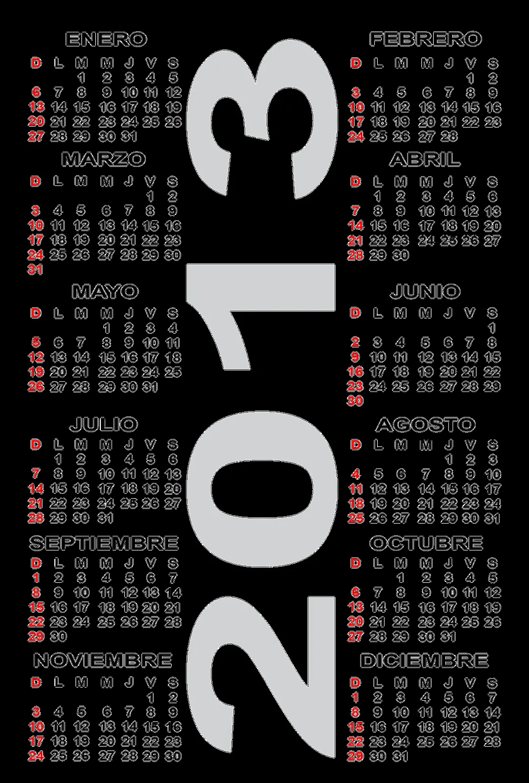 MARCOS GRATIS PARA FOTOS: CALENDARIO 2013, MES X MES PNG