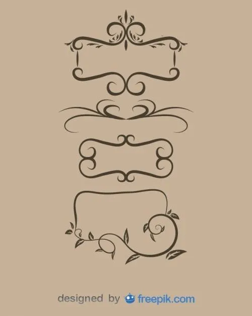 Marcos ornamentales serie antigua | Descargar Vectores gratis