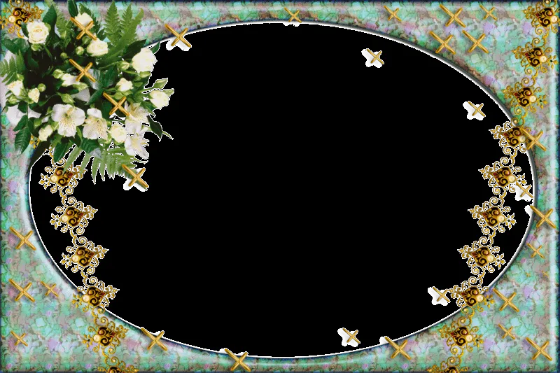 Marcos ovalados con flores - Imagui