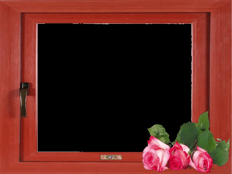 MARCOS PHOTOSCAPE: MARCOS PhotoScape VENTANA CON ROSAS ROJAS