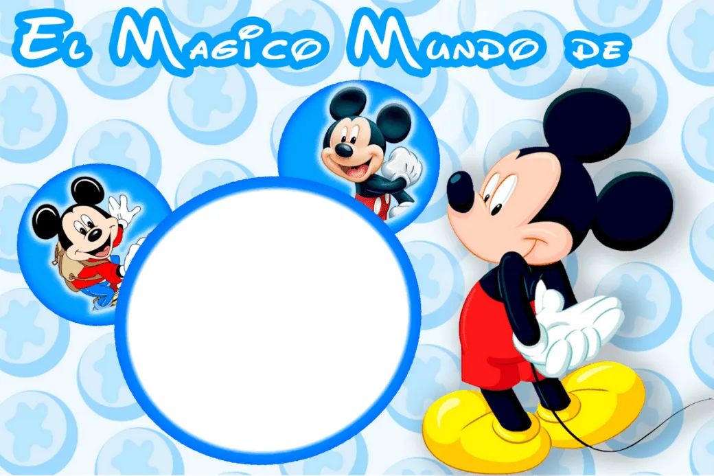 Marcos Png de Mickey Mouse para Niños. ~ Marcos Gratis para ...