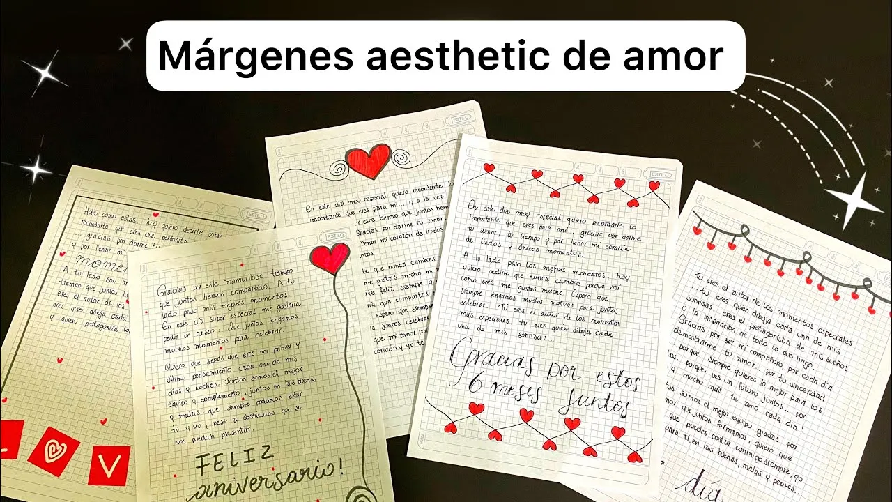 Márgenes aesthetic para CARTAS de amor - YouTube