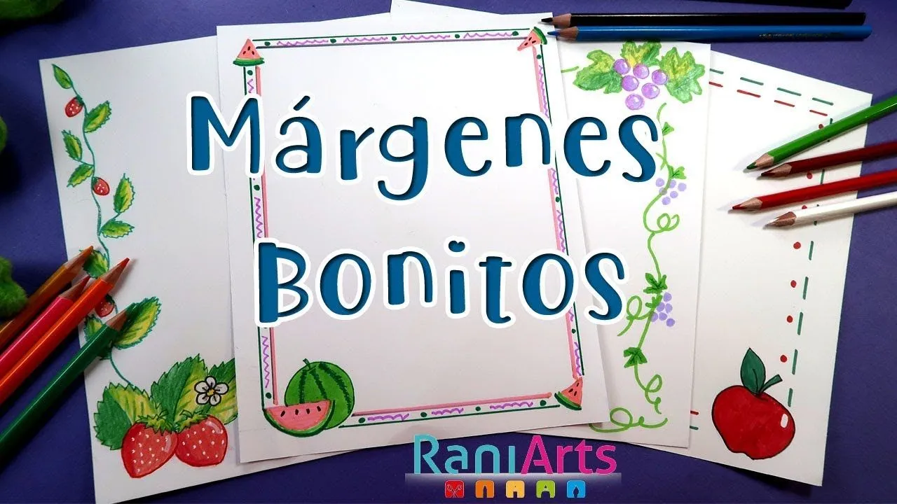 MÁRGENES, BORDES , MARCOS para decorar: Cuadernos, carátulas, cartas y  tareas! MUY FÁCIL- DIY - YouTube