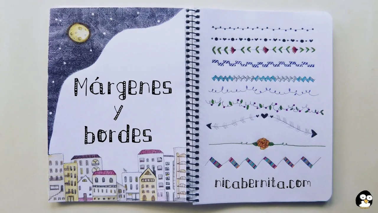 MÁRGENES para cuadernos y BORDES para cartas. Nuevas ideas para decorar  apuntes (Nica Bernita) - YouTube