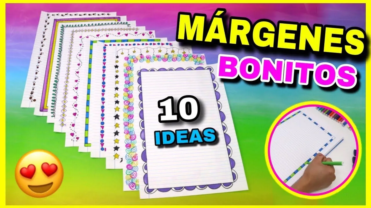 MÁRGENES para CUADERNOS | Bordes y Recuadros muy Bonitos #3 | NatyGloss - YouTube