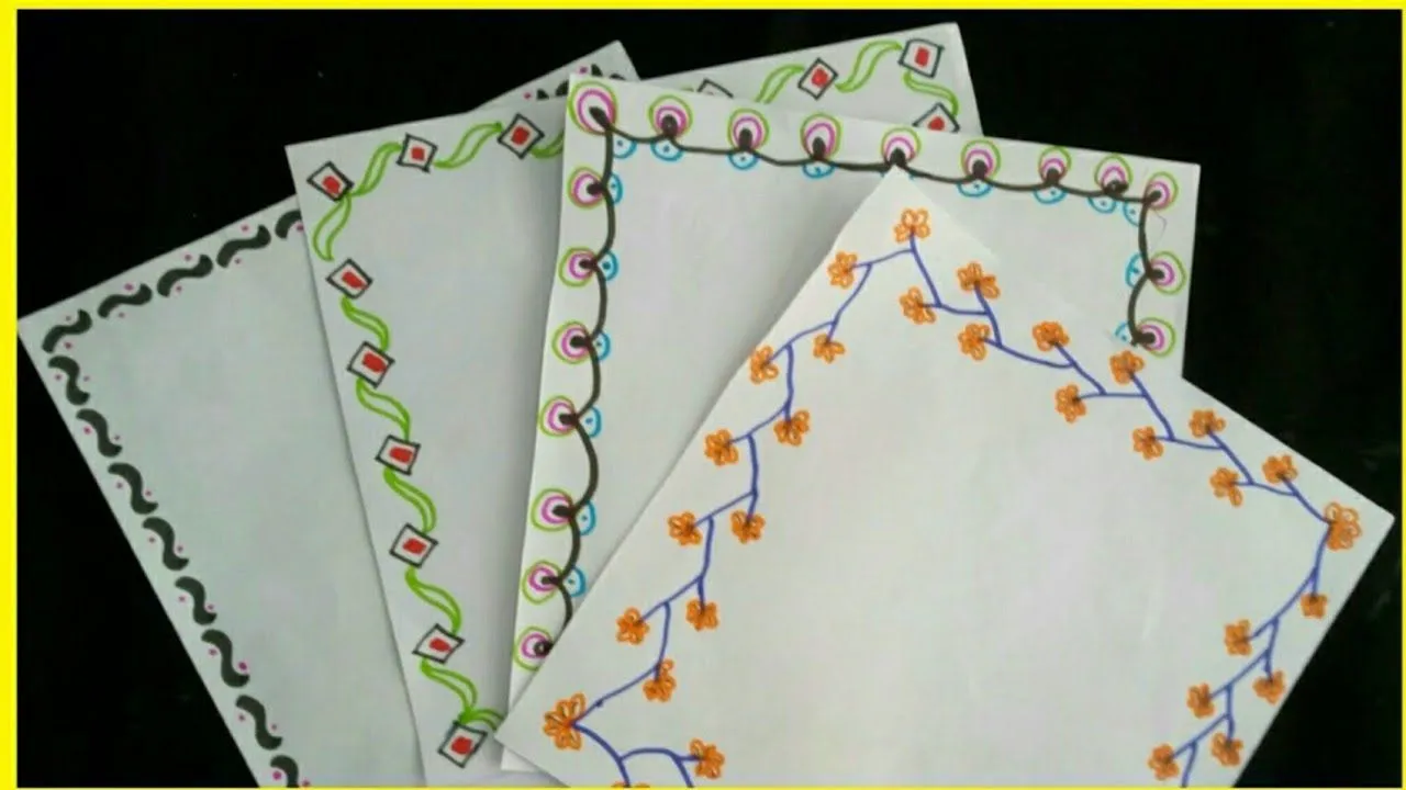 margenes para cuadernos | margenes bonitos | como hacer margenes bonitos | marcos para cuadernos - YouTube