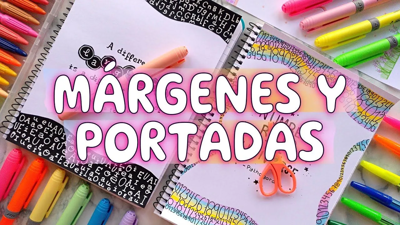 MÁRGENES para CUADERNOS y PORTADAS con TÍTULOS LARGOS