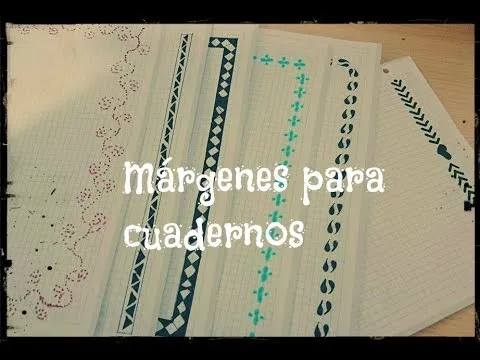Márgenes para cuadernos/ Vuelta al cole #2 ( Muy fáciles y bonitos ...