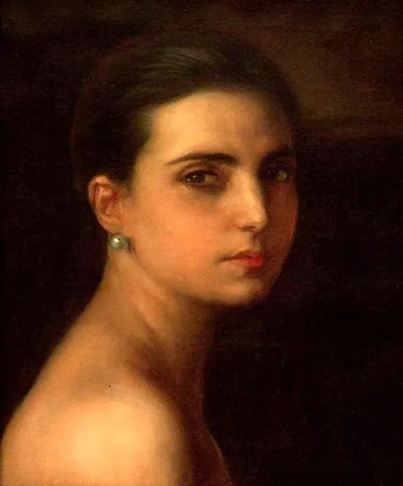 María Luz, oliio di Julio Romero De Torres (1874-1930, Spain)