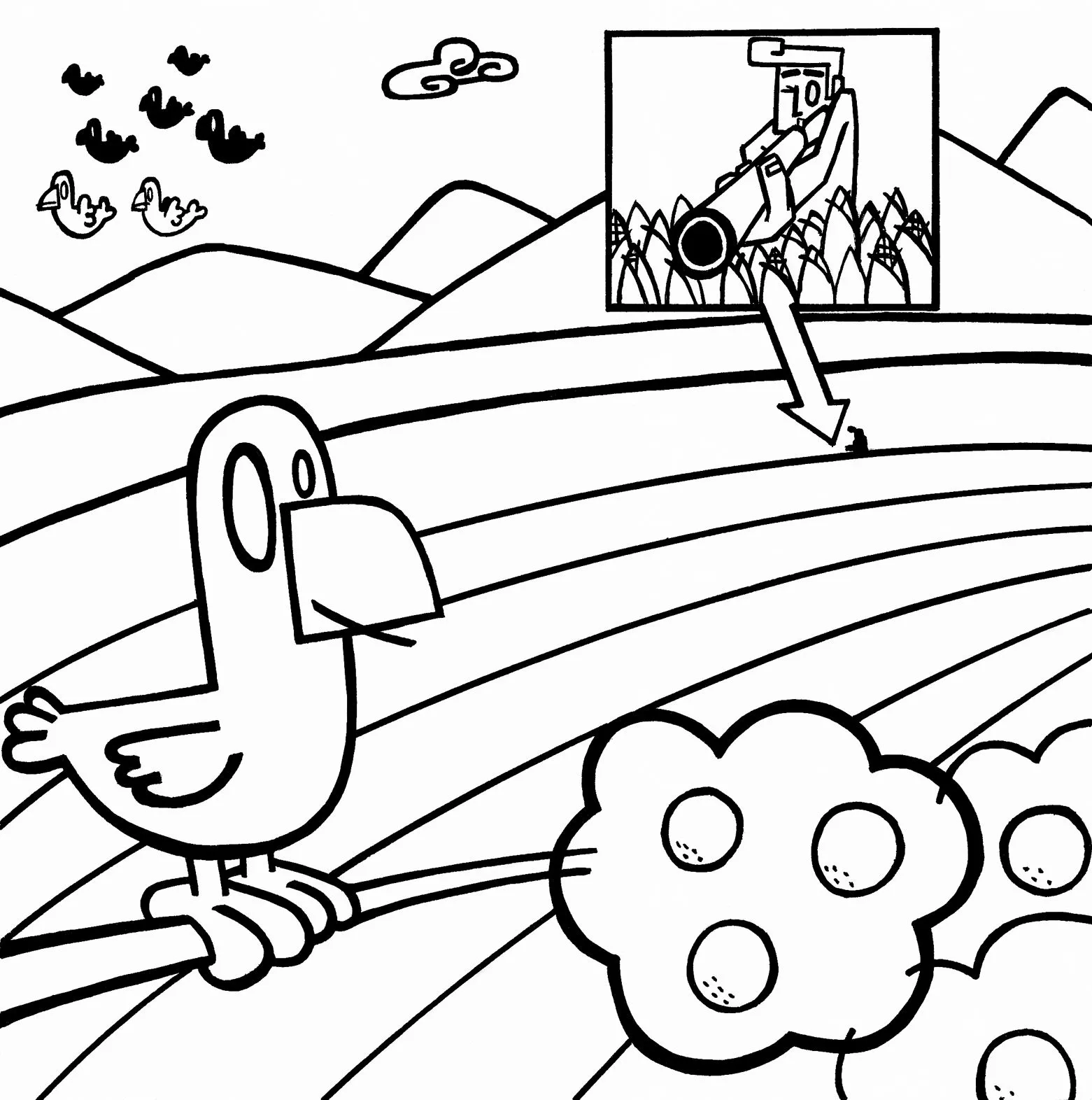 Mariano Ilustrado: El Loro Pelado (para colorear)