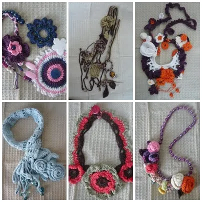 Maria´s Todo Fieltro: Collares tejidos al crochet por pedido.