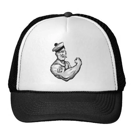 MARINERO CON EL TATUAJE DEL ANCLA GORROS de Zazzle.