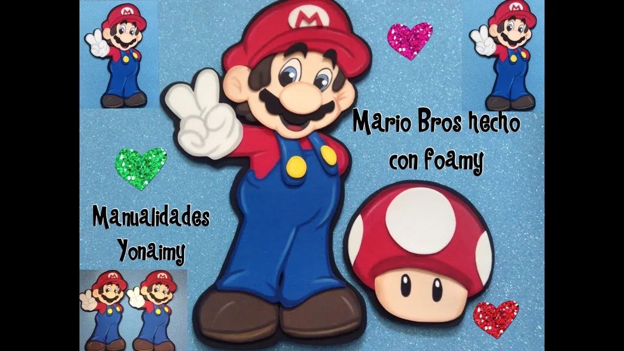 MARIO BROS HECHO CON FOAMY O GOMA EVA PARTE 2 . - YouTube