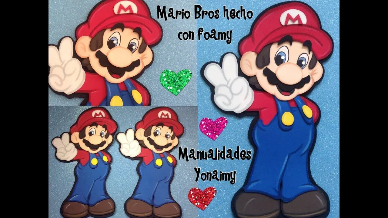 MARIO BROS HECHO CON FOAMY O GOMA EVA PARTE 1 - YouTube