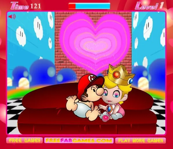 Mario Bross De Bebe - Juegos de amor - Besos