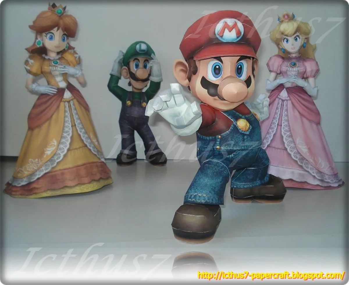 Mario, Peach, Daisy y Luigi.
