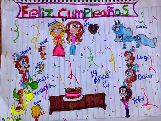 Mario x Peach Forever: Feliz cumpleaños Ale Moreno!!! :