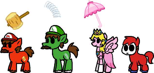 Paper Pony Mario by StarryOak on deviantART