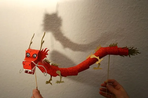 Marioneta de papel Dragón Chino | China | Pinterest